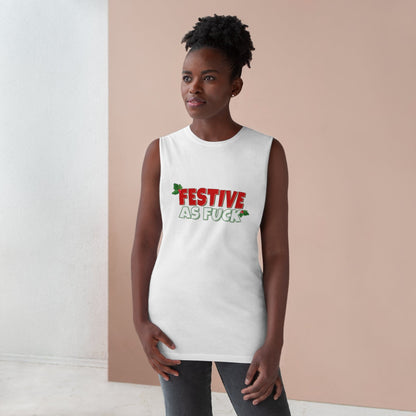 Festive As Fuck Tank Top Graphic Tees Australia Graphic T-Shirt Australia -  Cool Graphic T-Shirts Online -  Festive As Fuck Tank Top | Christmas Clothing Australia