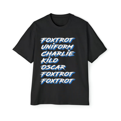 Foxtrot Uniform Charlie Kilo Oversized Tee Graphic Tees Australia Graphic T-Shirt Australia -  Cool Graphic T-Shirts Online - 