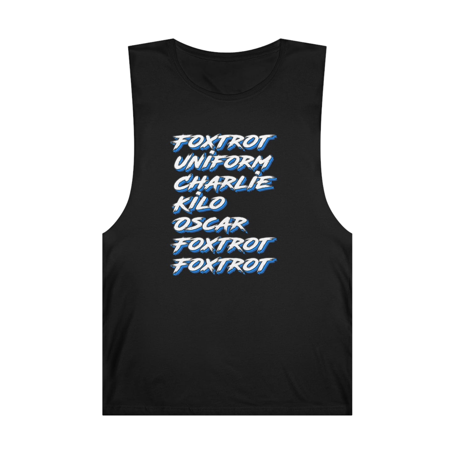 Foxtrot Uniform Charlie Kilo Tank Top Graphic Tees Australia Graphic T-Shirt Australia -  Cool Graphic T-Shirts Online - 