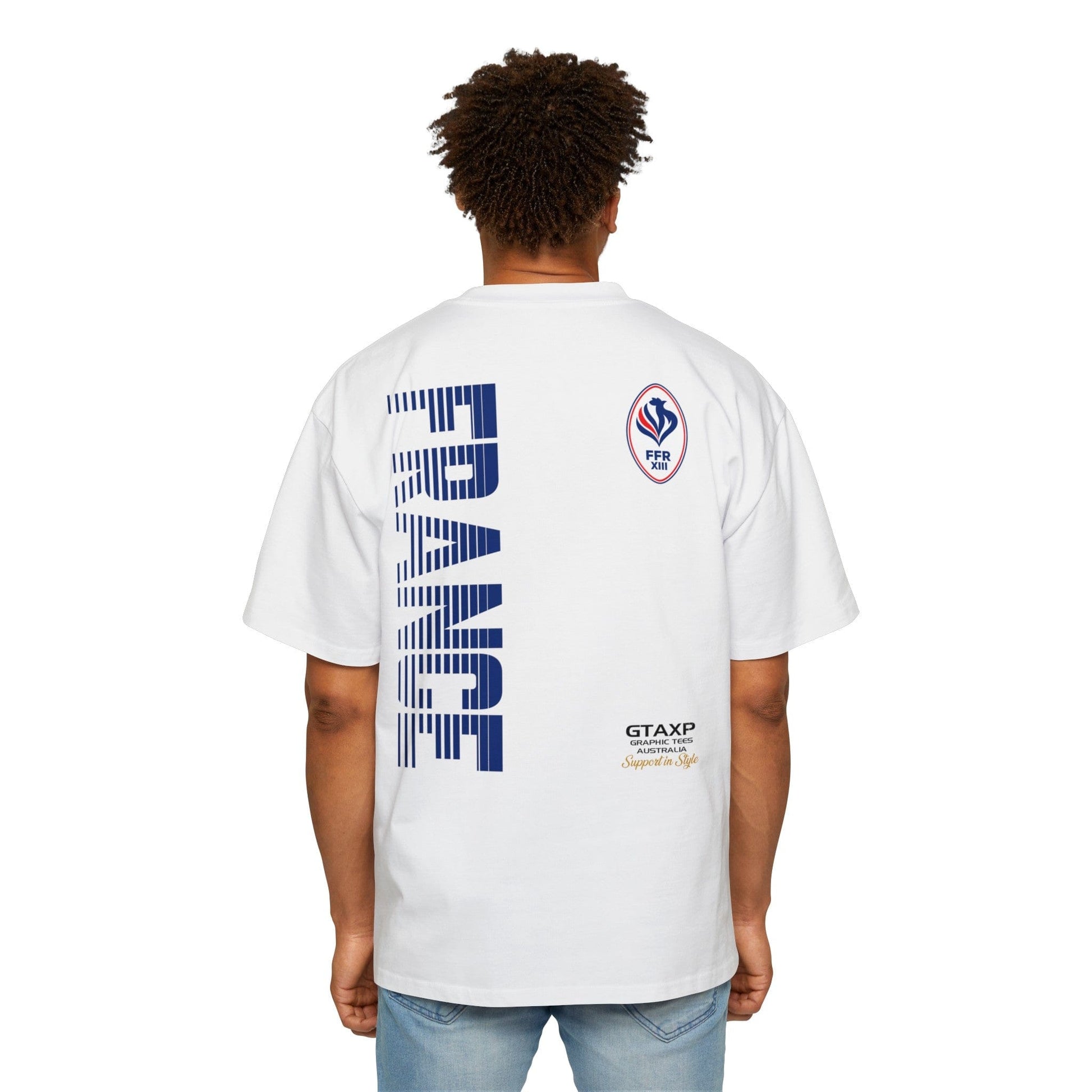 France World Cup Oversized Tee Graphic Tees Australia White / S Graphic T-Shirt Australia -  Cool Graphic T-Shirts Online -  France World Cup Oversized Tee | France Rugby League Merchandise