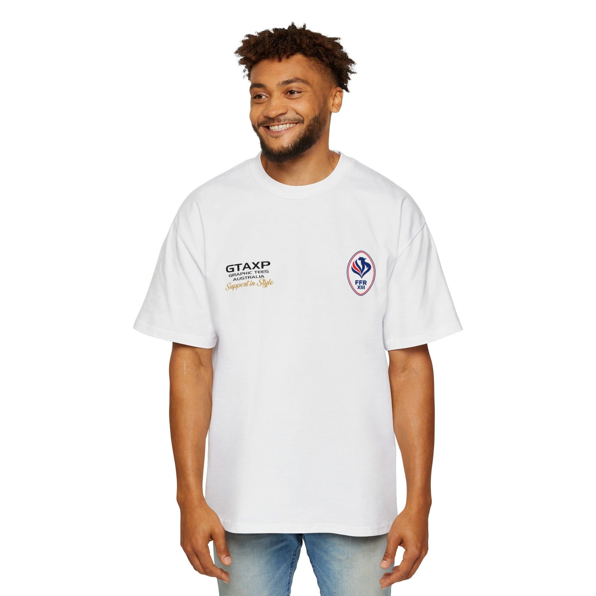 France World Cup Oversized Tee Graphic Tees Australia Graphic T-Shirt Australia -  Cool Graphic T-Shirts Online -  France World Cup Oversized Tee | France Rugby League Merchandise