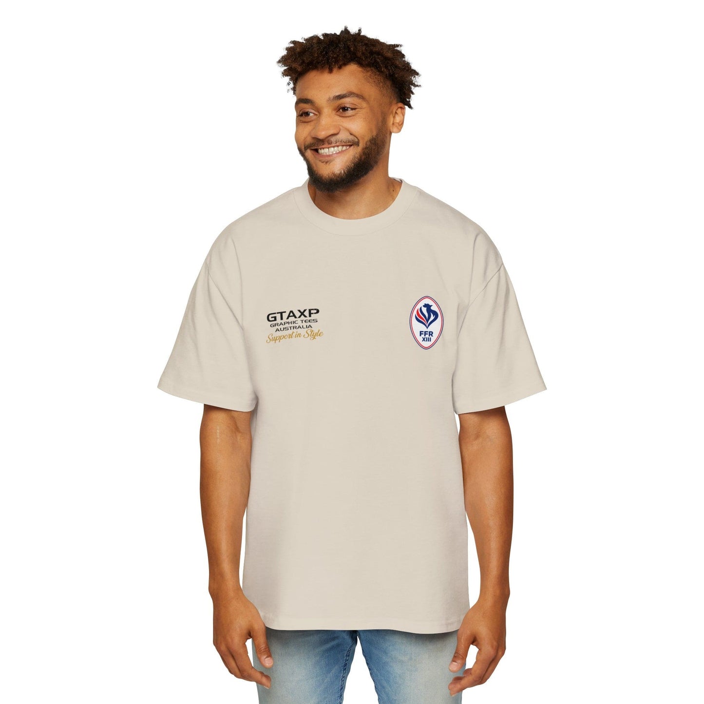 France World Cup Oversized Tee Graphic Tees Australia Graphic T-Shirt Australia -  Cool Graphic T-Shirts Online -  France World Cup Oversized Tee | France Rugby League Merchandise