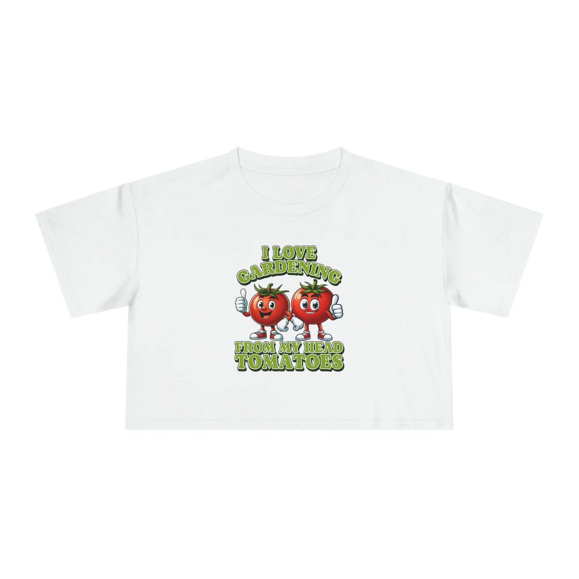 From My Head Tomatoes Crop Tee Graphic Tees Australia Graphic T-Shirt Australia -  Cool Graphic T-Shirts Online - 