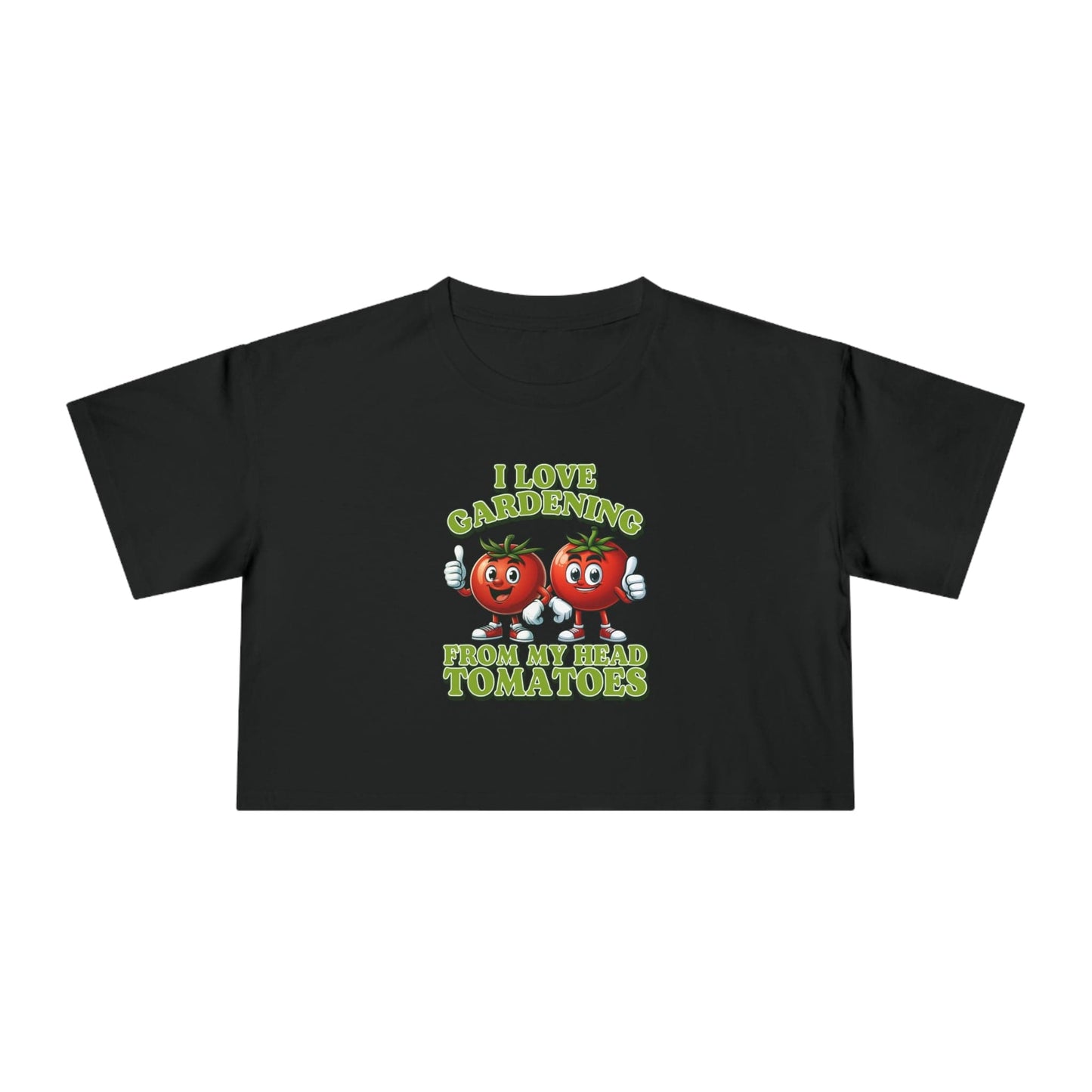 From My Head Tomatoes Crop Tee Graphic Tees Australia Graphic T-Shirt Australia -  Cool Graphic T-Shirts Online - 