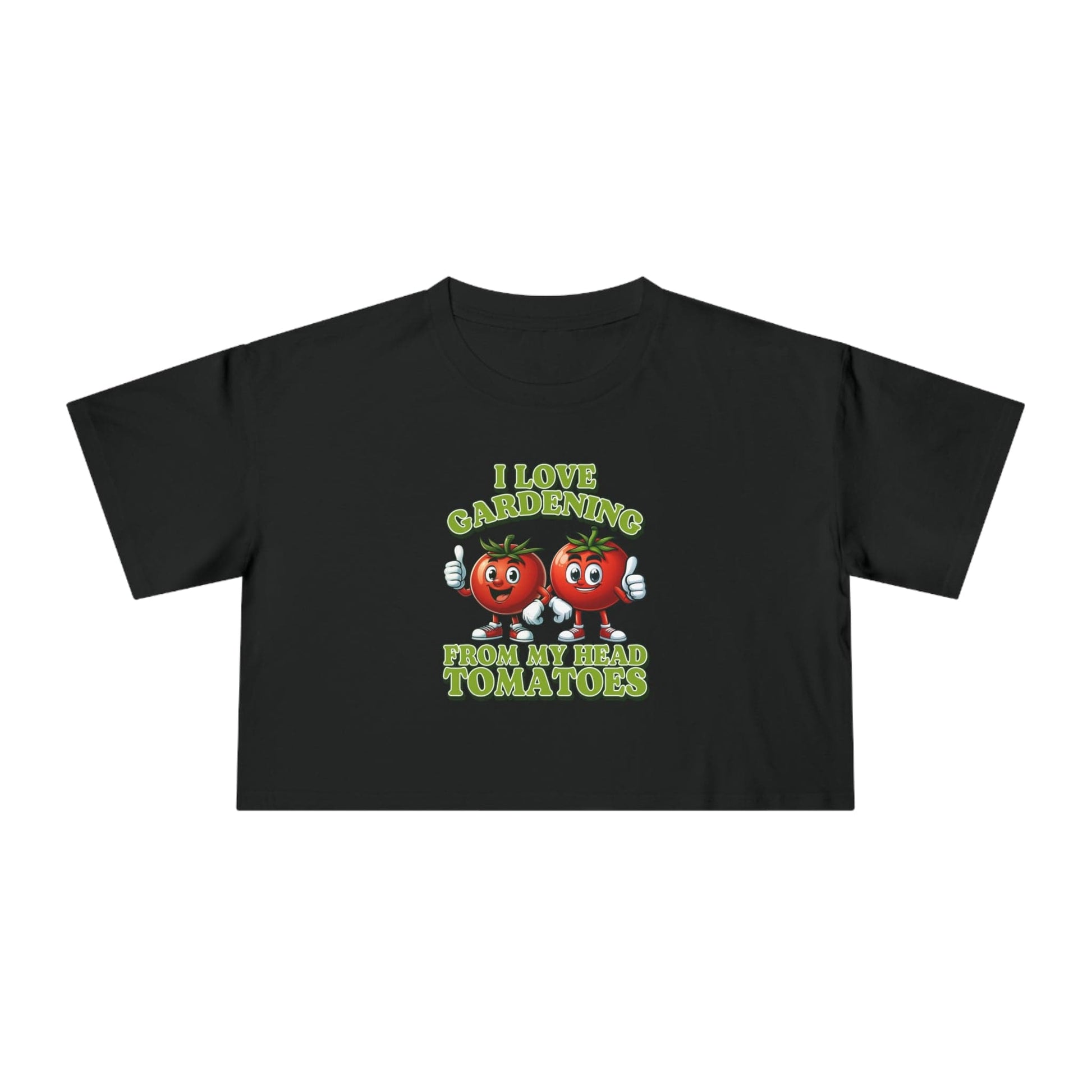 From My Head Tomatoes Crop Tee Graphic Tees Australia Graphic T-Shirt Australia -  Cool Graphic T-Shirts Online - 