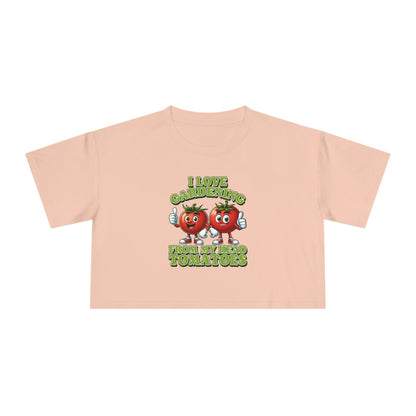 From My Head Tomatoes Crop Tee Graphic Tees Australia Graphic T-Shirt Australia -  Cool Graphic T-Shirts Online - 