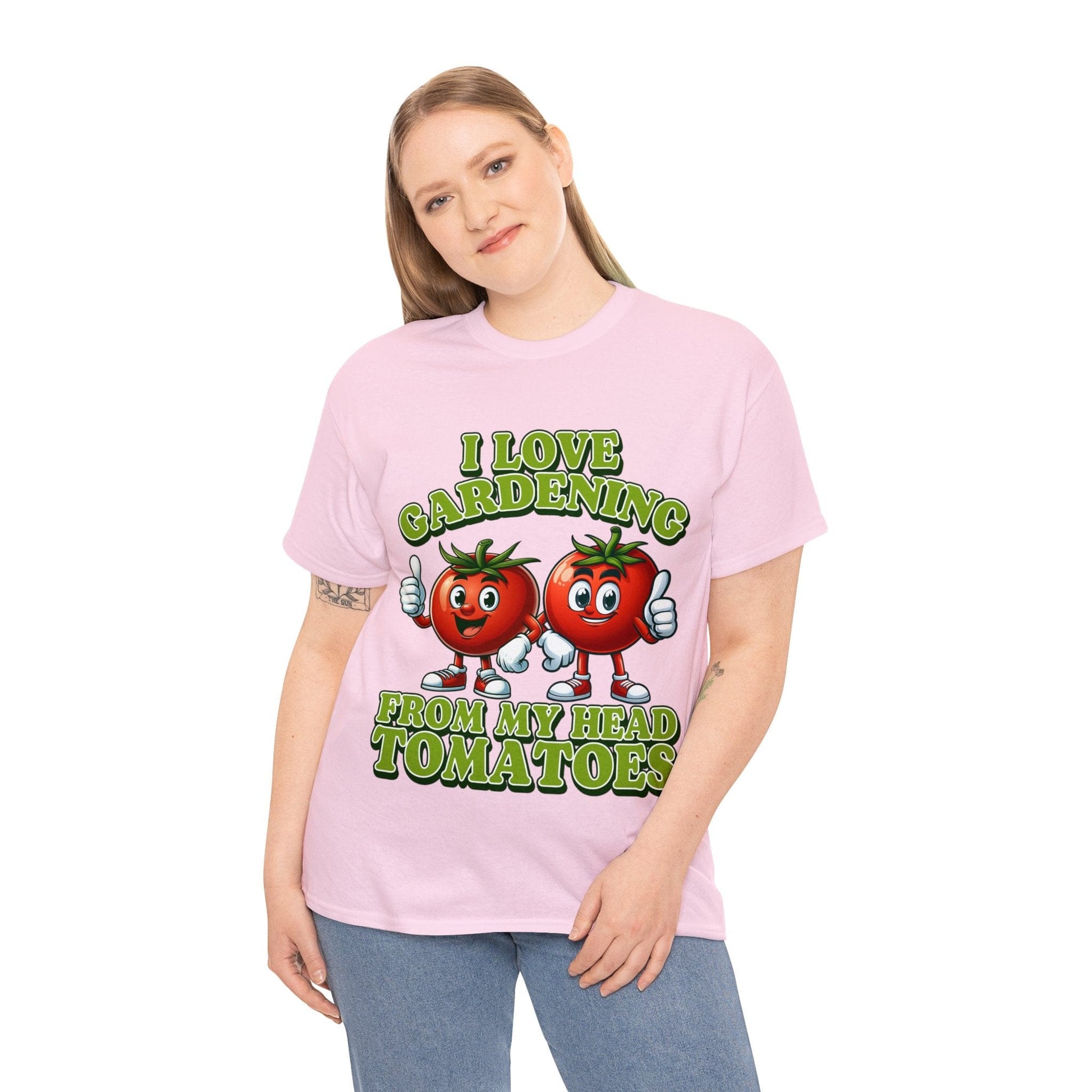 From My Head Tomatoes Graphic Tee Graphic Tees Australia Light Pink / S Graphic T-Shirt Australia -  Cool Graphic T-Shirts Online -  I Love Gardening, From My Head Tomatoes T-Shirt