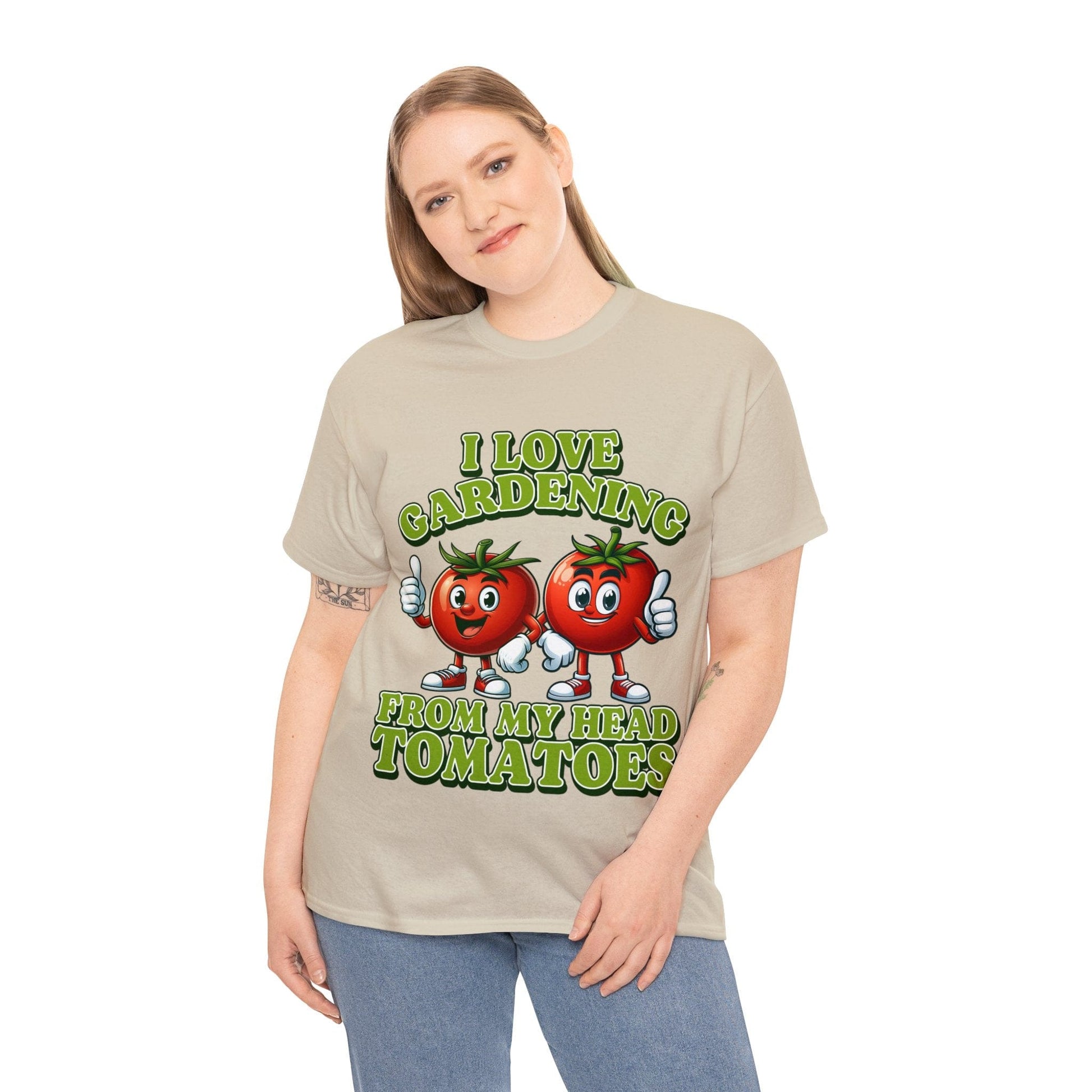 From My Head Tomatoes Graphic Tee Graphic Tees Australia Sand / S Graphic T-Shirt Australia -  Cool Graphic T-Shirts Online -  I Love Gardening, From My Head Tomatoes T-Shirt