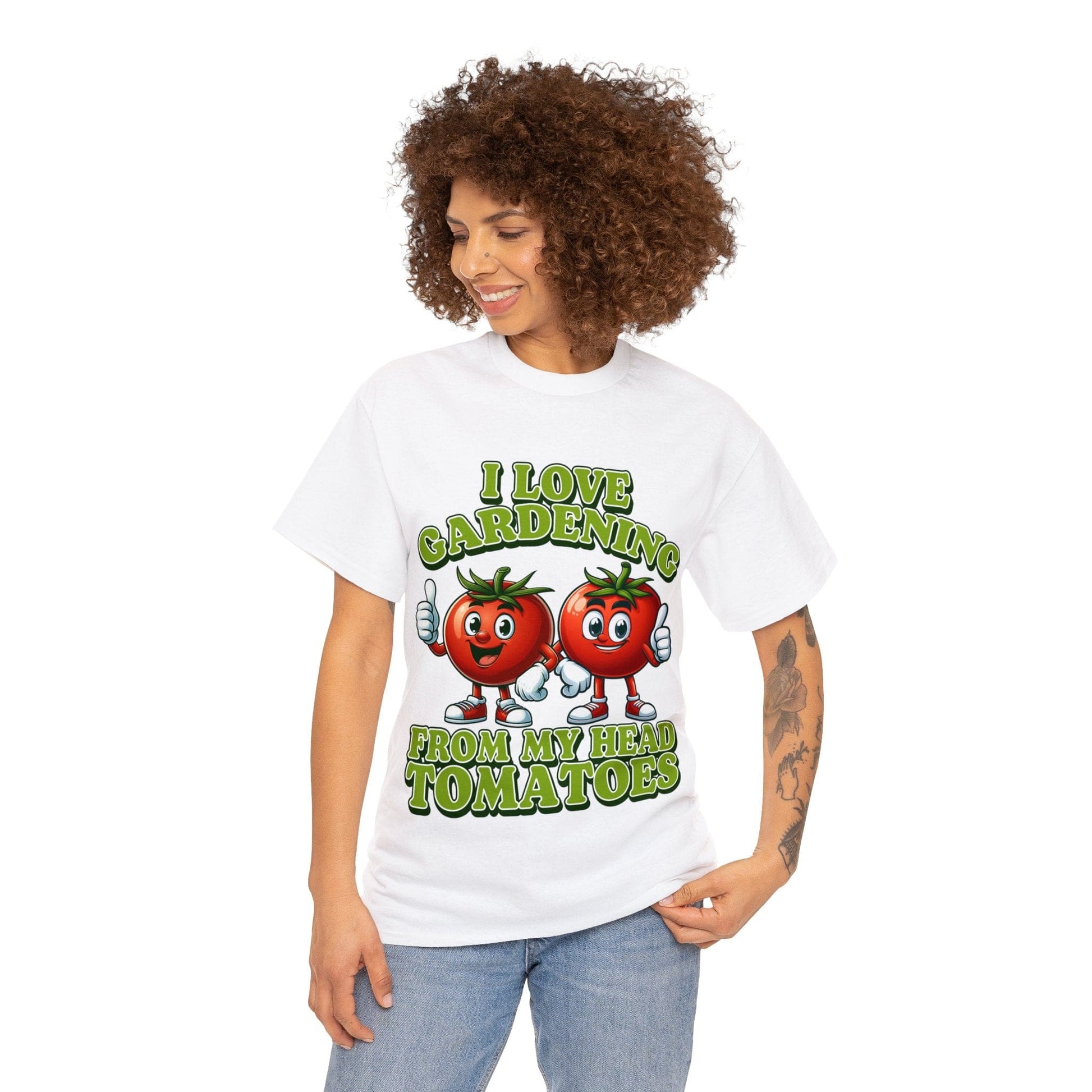 From My Head Tomatoes Graphic Tee Graphic Tees Australia Graphic T-Shirt Australia -  Cool Graphic T-Shirts Online -  I Love Gardening, From My Head Tomatoes T-Shirt