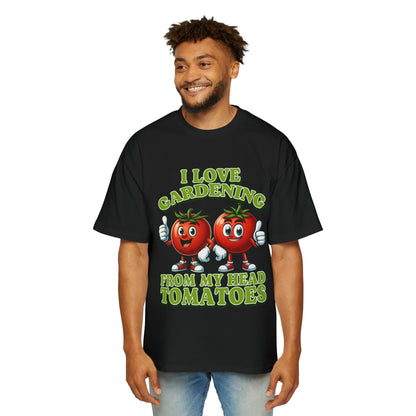 From My Head Tomatoes Oversized Tee Graphic Tees Australia Black / S Graphic T-Shirt Australia -  Cool Graphic T-Shirts Online -  I Love Gardening, From My Head Tomatoes Oversized Tee