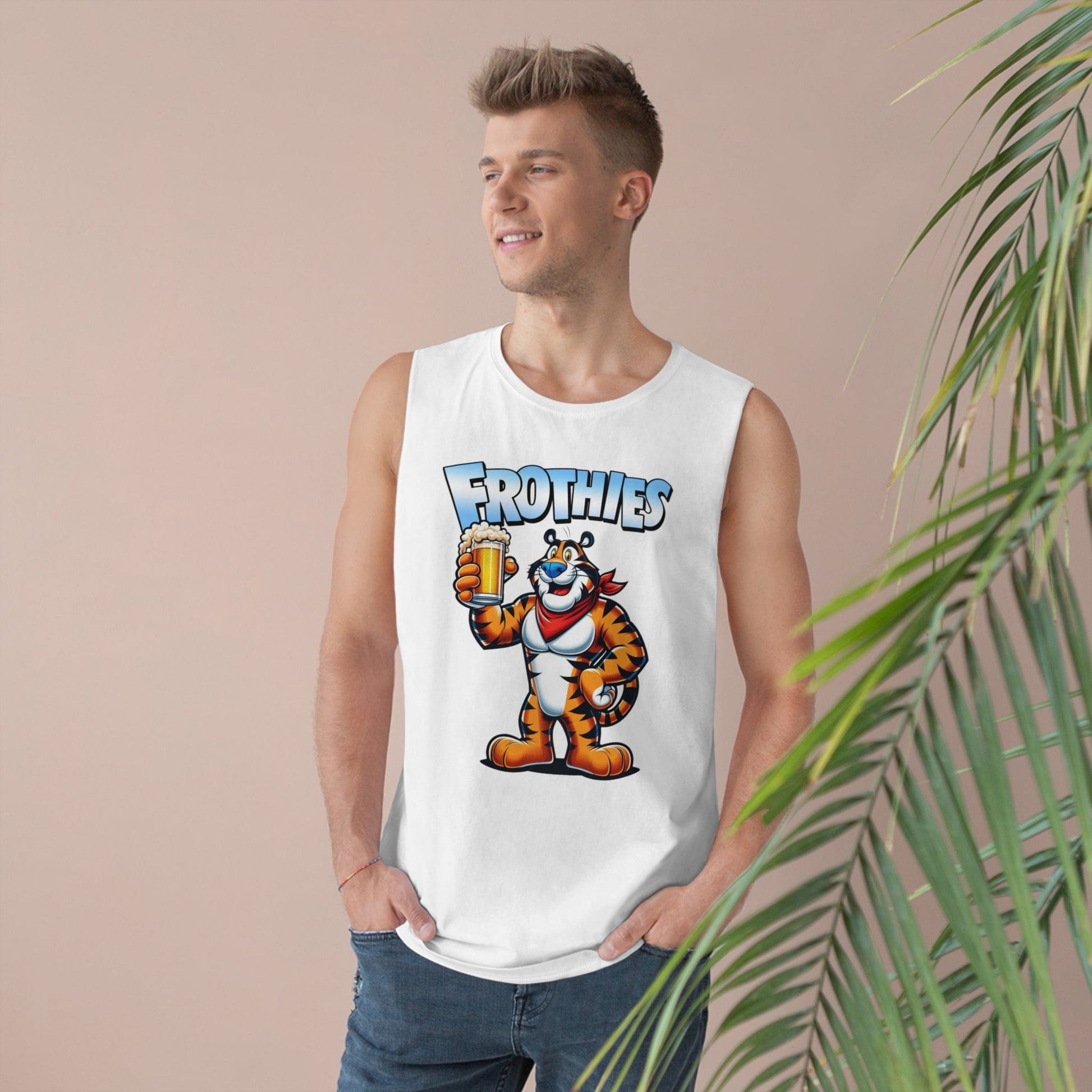 Frothies Tank Top Graphic Tees Australia White / XS Graphic T-Shirt Australia -  Cool Graphic T-Shirts Online - 