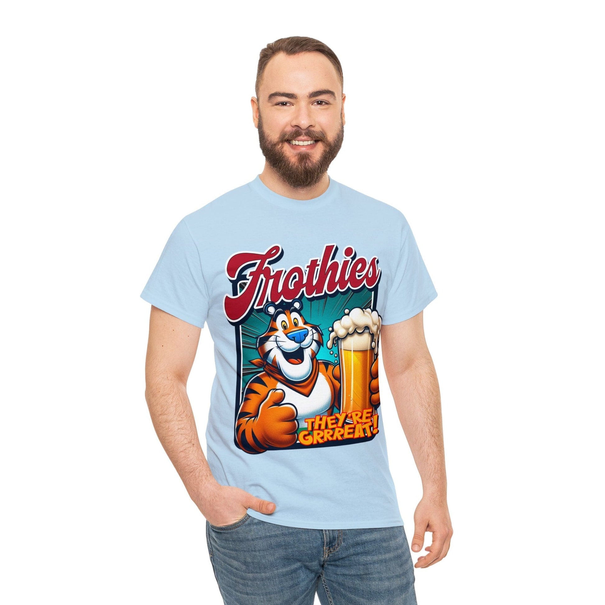 Frothies Theyre Great Graphic Tee Graphic Tees Australia Light Blue / S Graphic T-Shirt Australia -  Cool Graphic T-Shirts Online -  Frothies Theyre Great T-Shirt | Frothies T-Shirt Australia