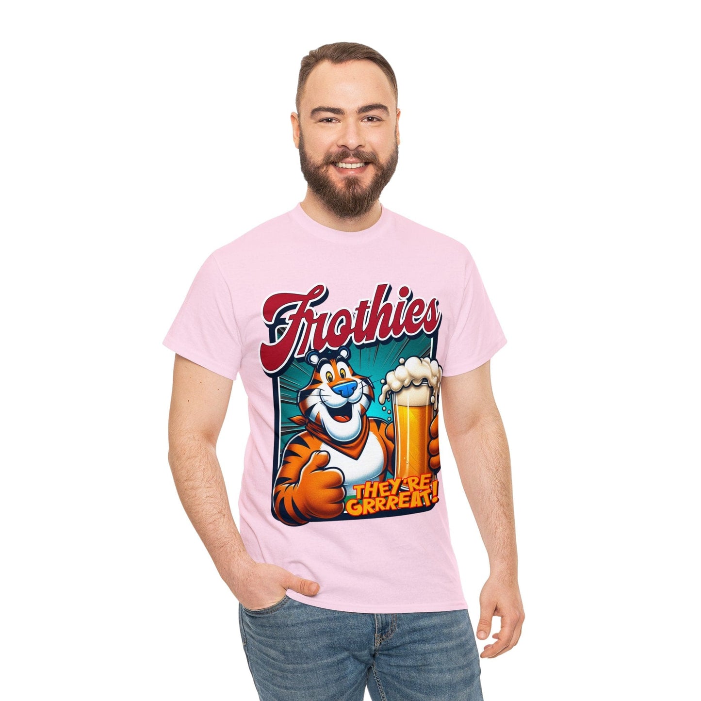 Frothies Theyre Great Graphic Tee Graphic Tees Australia Light Pink / S Graphic T-Shirt Australia -  Cool Graphic T-Shirts Online -  Frothies Theyre Great T-Shirt | Frothies T-Shirt Australia