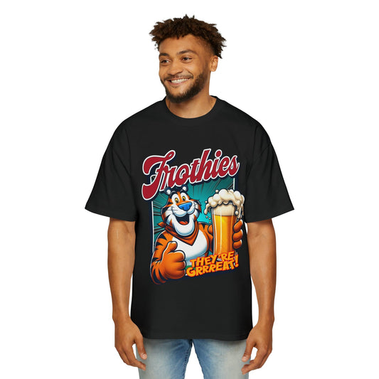 Frothies Theyre Great Oversized Tee Graphic Tees Australia Black / S Graphic T-Shirt Australia -  Cool Graphic T-Shirts Online - 