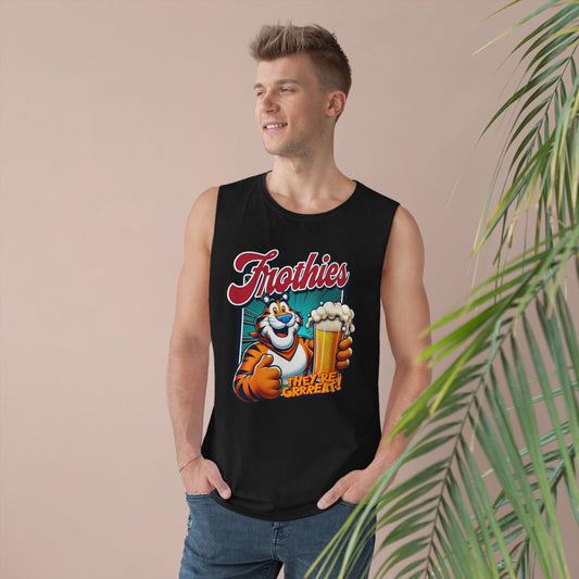 Frothies Theyre Great Tank Top Graphic Tees Australia Black / XS Graphic T-Shirt Australia -  Cool Graphic T-Shirts Online - 