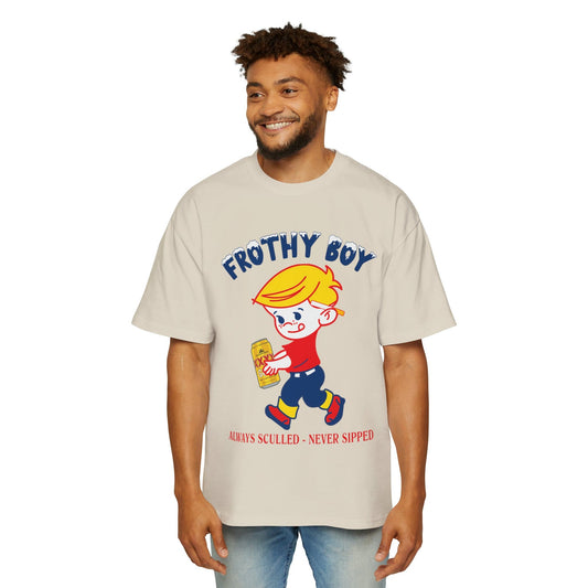 Frothy Boy Oversized Tee Graphic Tees Australia Ecru / S Graphic T-Shirt Australia -  Cool Graphic T-Shirts Online -  Frothy Boy Oversized Tee | Frothies T-Shirt Australia