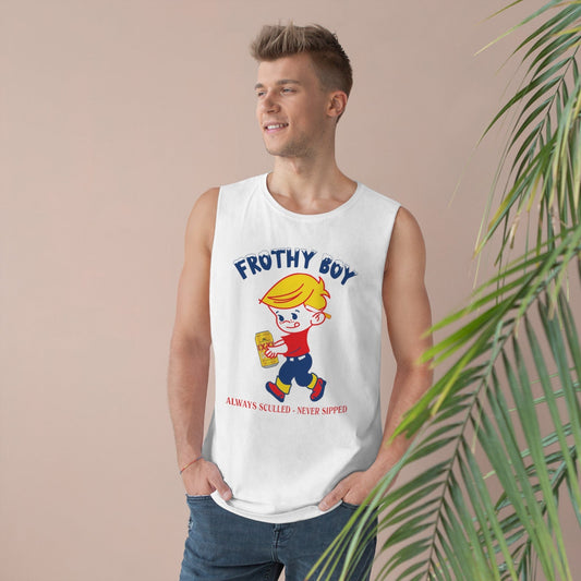 Frothy Boy Tank Top Graphic Tees Australia White / XS Graphic T-Shirt Australia -  Cool Graphic T-Shirts Online - 