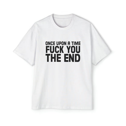 Fuck You, The End Oversized Tee Graphic Tees Australia White / S Graphic T-Shirt Australia -  Cool Graphic T-Shirts Online - 