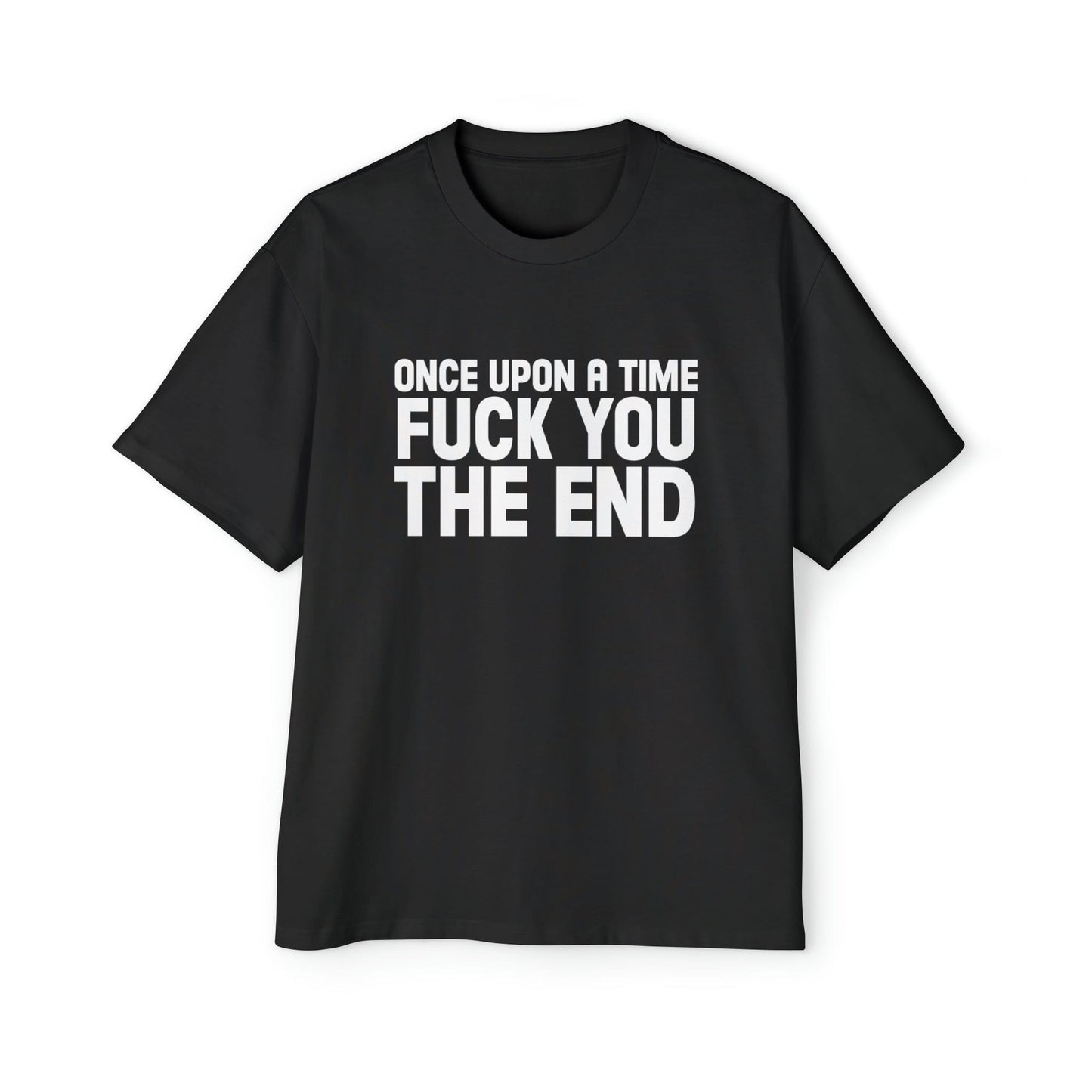 Fuck You, The End Oversized Tee Graphic Tees Australia Black / S Graphic T-Shirt Australia -  Cool Graphic T-Shirts Online - 