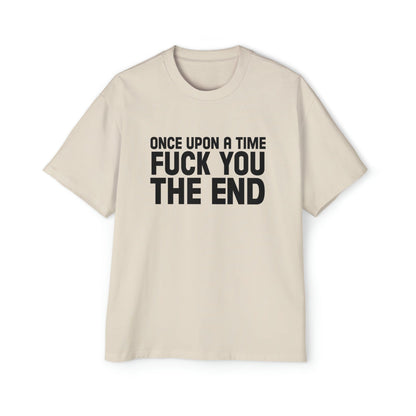 Fuck You, The End Oversized Tee Graphic Tees Australia Ecru / S Graphic T-Shirt Australia -  Cool Graphic T-Shirts Online - 