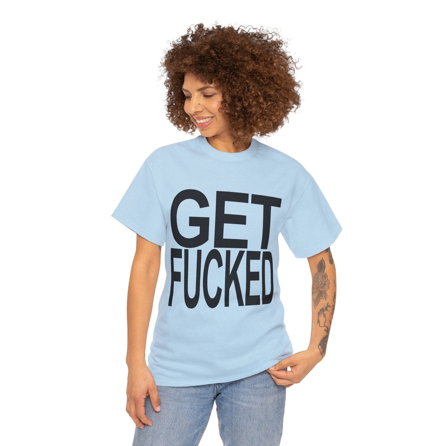 Get Fucked Graphic Tee Graphic Tees Australia Light Blue / S Graphic T-Shirt Australia -  Cool Graphic T-Shirts Online -  Get Fucked T-Shirt | Funny Graphic T-Shirts Australia