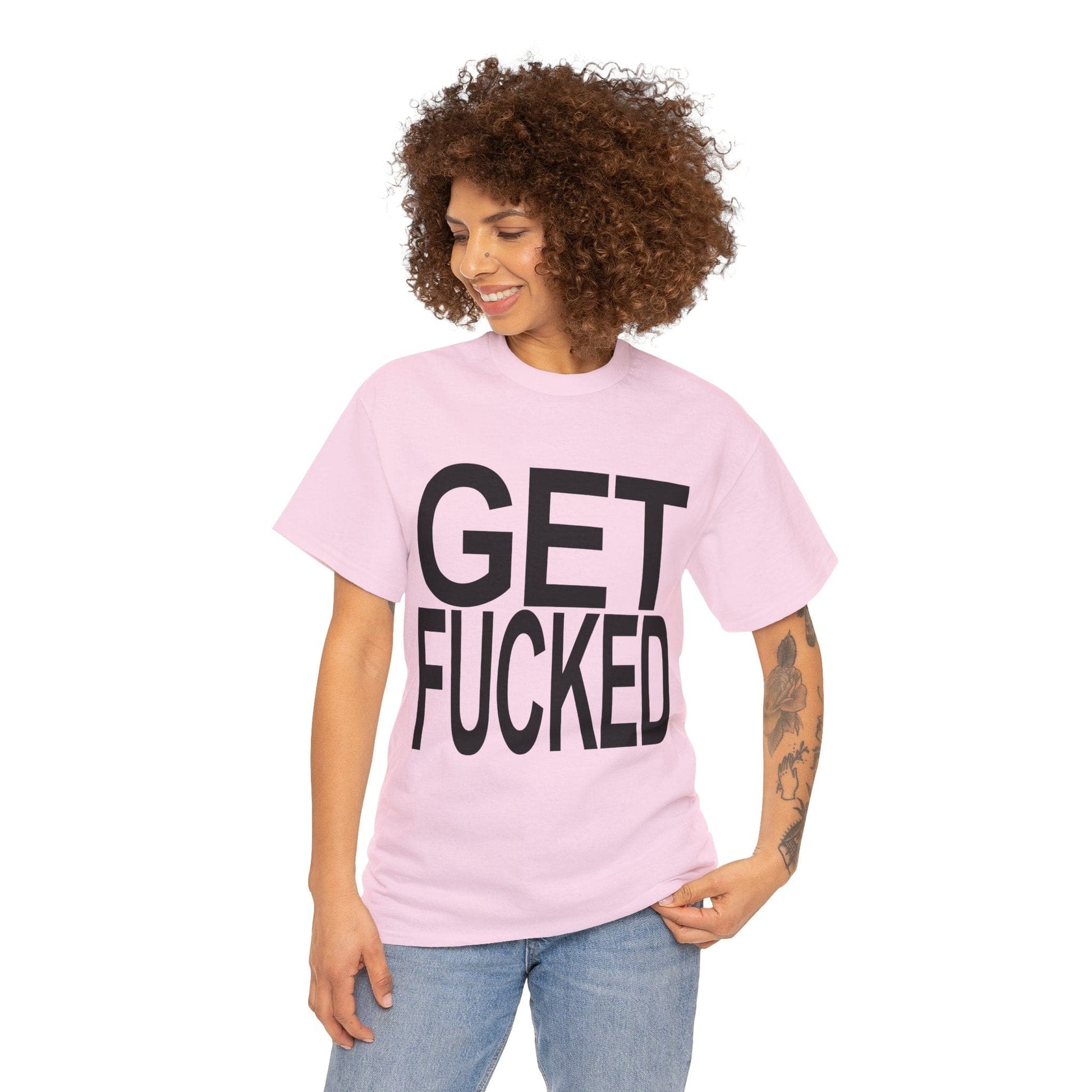 Get Fucked Graphic Tee Graphic Tees Australia Light Pink / S Graphic T-Shirt Australia -  Cool Graphic T-Shirts Online -  Get Fucked T-Shirt | Funny Graphic T-Shirts Australia