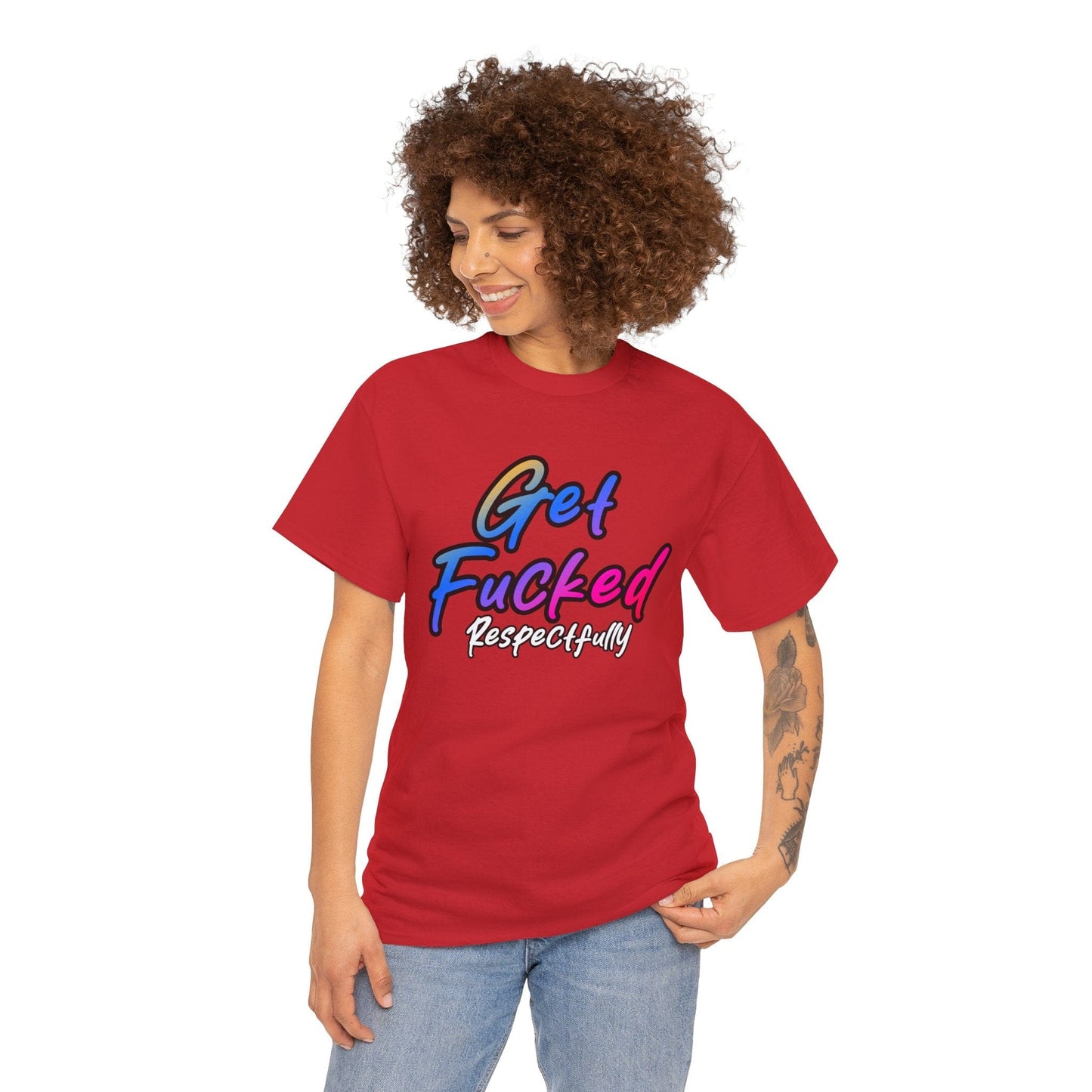 Get Fucked Respectfully Graphic Tee Graphic Tees Australia Red / S Graphic T-Shirt Australia -  Cool Graphic T-Shirts Online -  Get Fucked Respectfully T-Shirt | Funny Inapropriate T-Shirt Australia