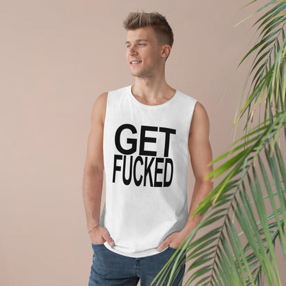 Get Fucked Tank Top Graphic Tees Australia White / XS Graphic T-Shirt Australia -  Cool Graphic T-Shirts Online -  Get Fucked Tank Top | Funny Tank Tops & Singlets Australia