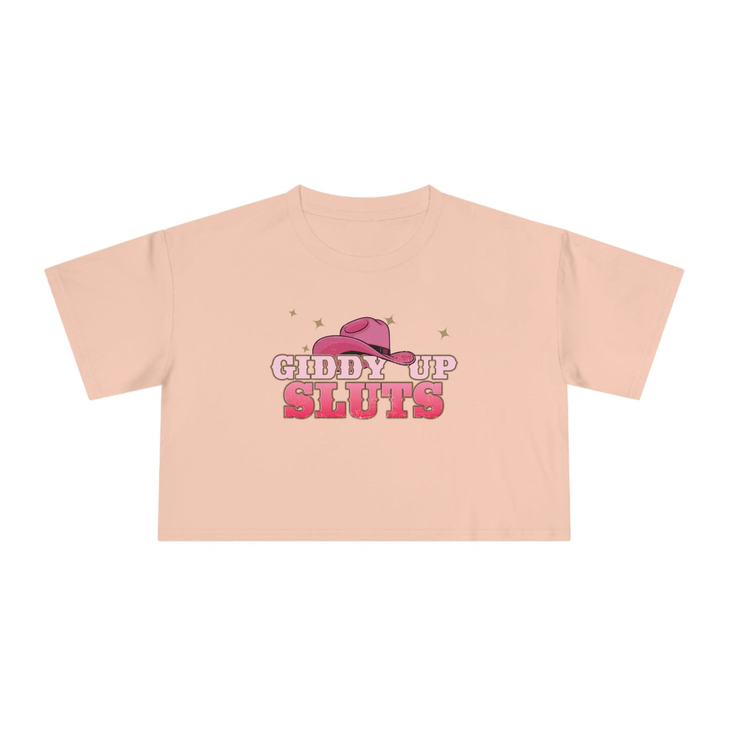 Giddy Up Sluts Crop Tee Graphic Tees Australia Graphic T-Shirt Australia -  Cool Graphic T-Shirts Online -  Giddy Up Sluts Crop Tee | Womens Graphic T-Shirts Australia