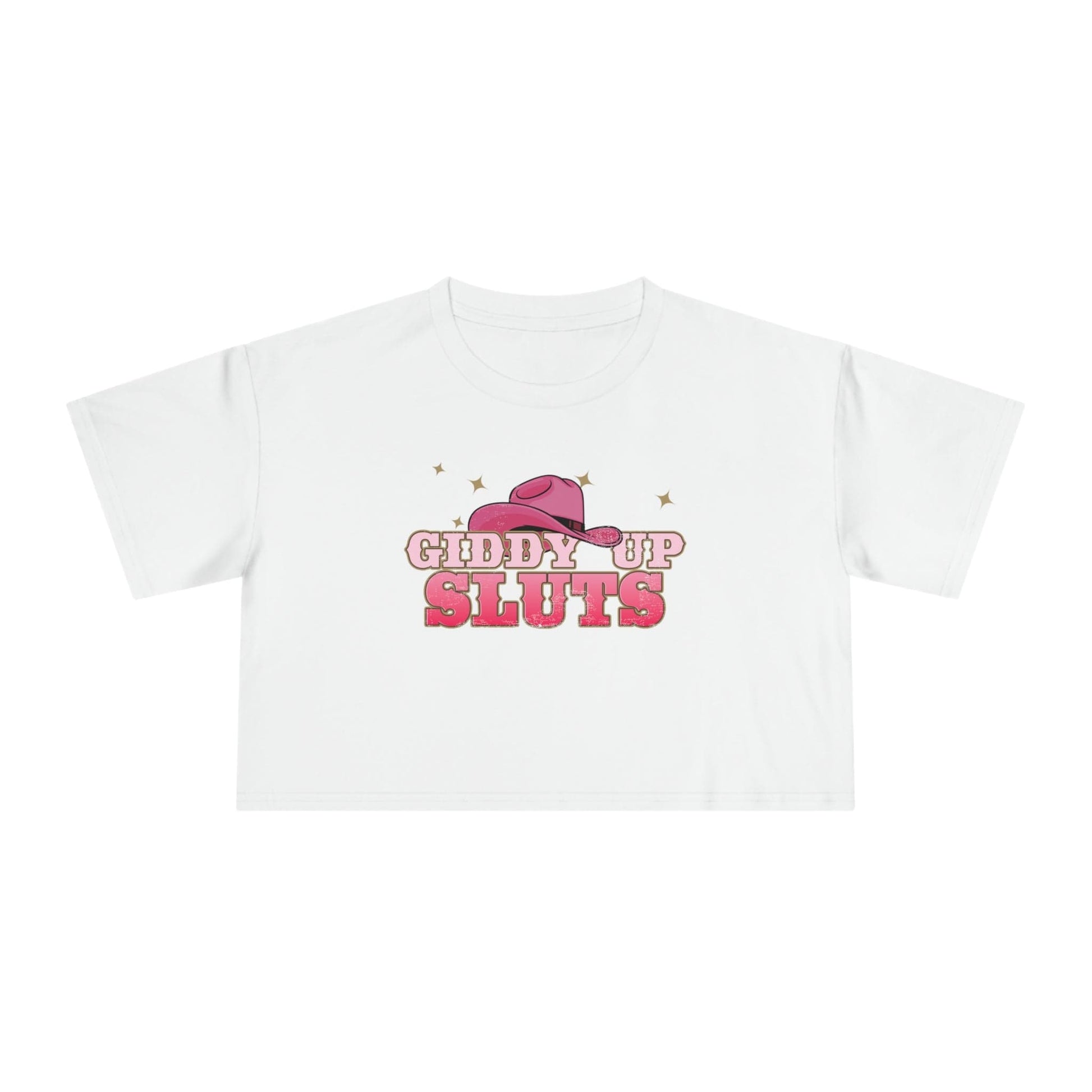 Giddy Up Sluts Crop Tee Graphic Tees Australia Graphic T-Shirt Australia -  Cool Graphic T-Shirts Online -  Giddy Up Sluts Crop Tee | Womens Graphic T-Shirts Australia