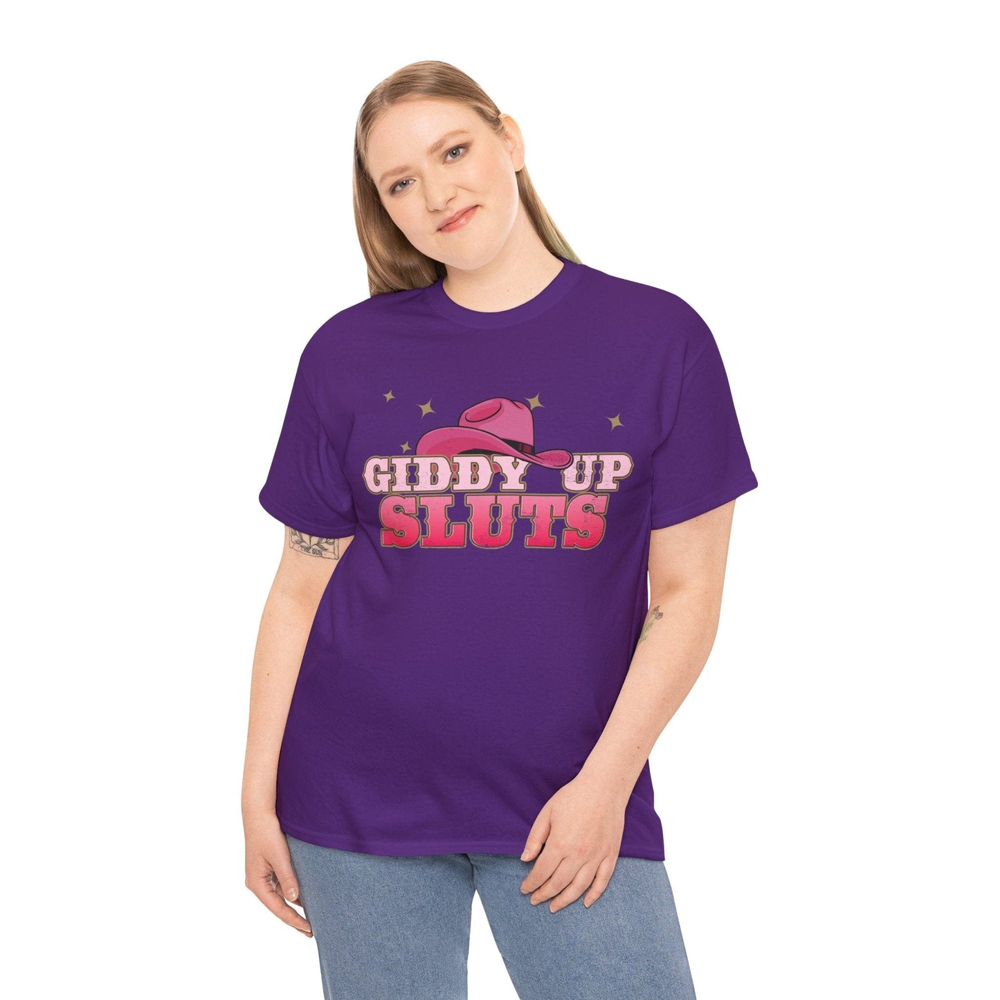 Giddy Up Sluts Graphic Tee Graphic Tees Australia Graphic T-Shirt Australia -  Cool Graphic T-Shirts Online -  Giddy Up Sluts T-Shirt | Rude And Offensive T-Shirts Australia