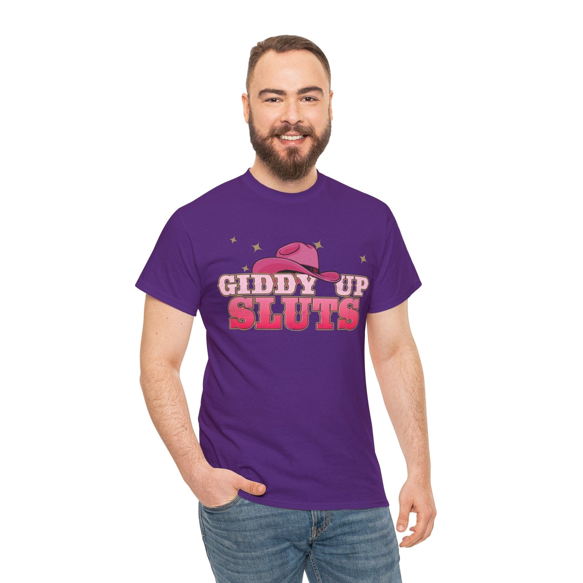 Giddy Up Sluts Graphic Tee Graphic Tees Australia Graphic T-Shirt Australia -  Cool Graphic T-Shirts Online -  Giddy Up Sluts T-Shirt | Rude And Offensive T-Shirts Australia