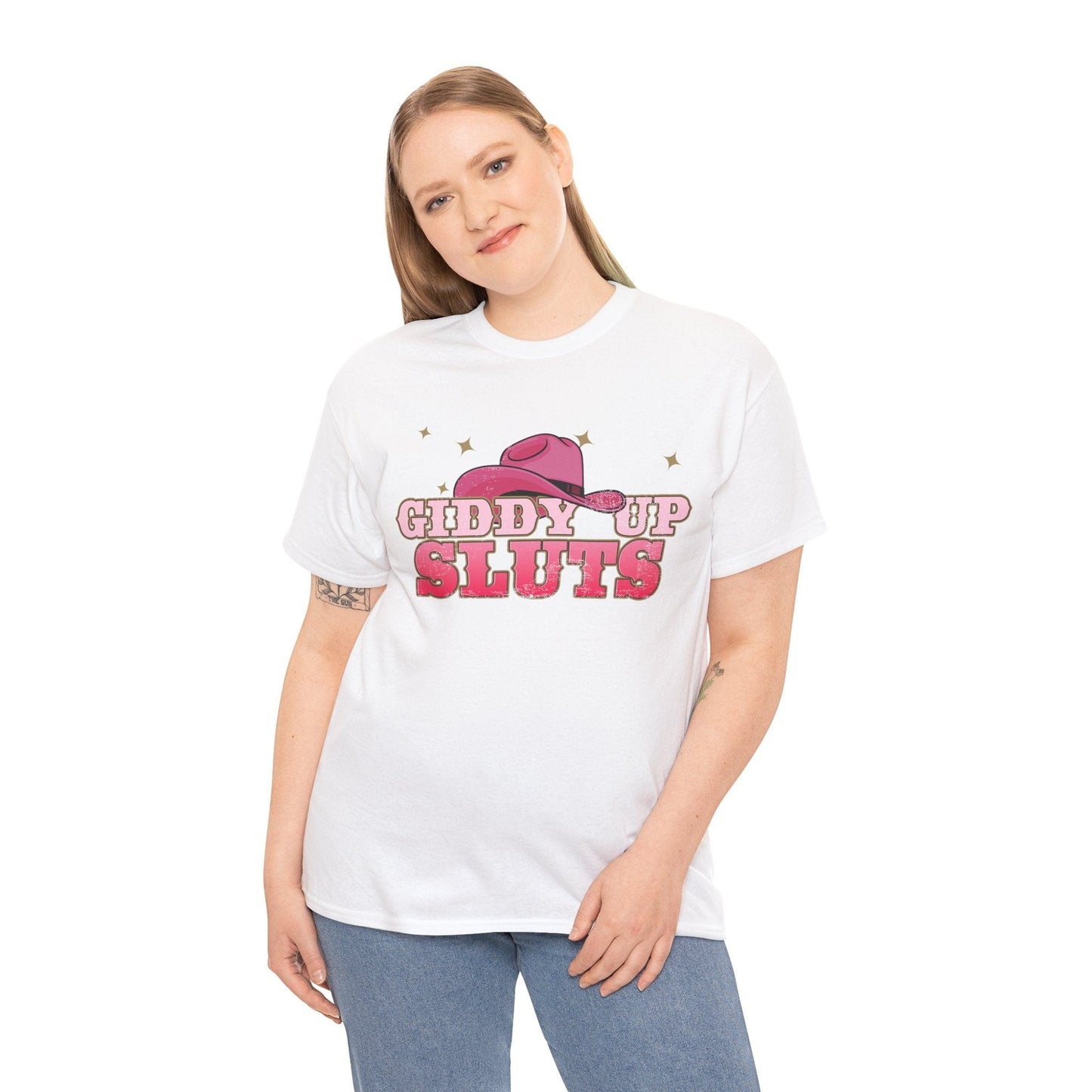 Giddy Up Sluts Graphic Tee Graphic Tees Australia Graphic T-Shirt Australia -  Cool Graphic T-Shirts Online -  Giddy Up Sluts T-Shirt | Rude And Offensive T-Shirts Australia