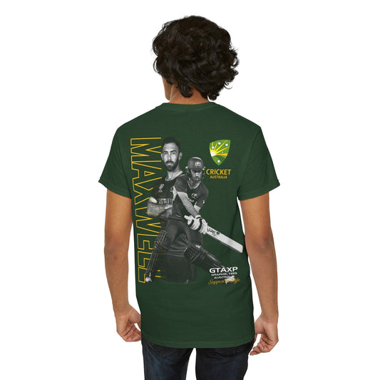 Glenn Maxwell T20 World Cup TShirt Graphic Tees Australia Forest Green / S Graphic T-Shirt Australia -  Cool Graphic T-Shirts Online - 