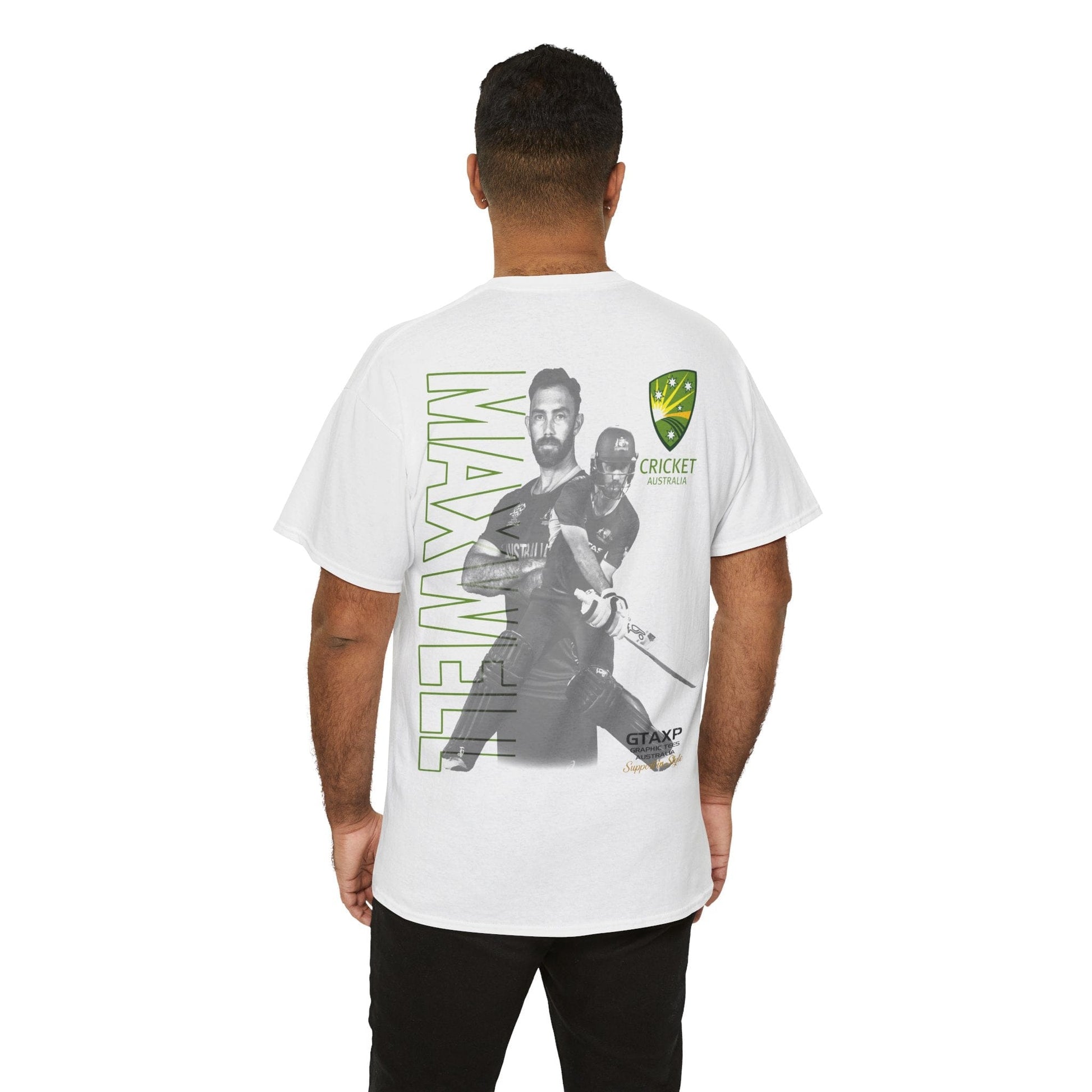 Glenn Maxwell T20 World Cup TShirt Printify Graphic T-Shirt Australia -  Cool Graphic T-Shirts Online - 