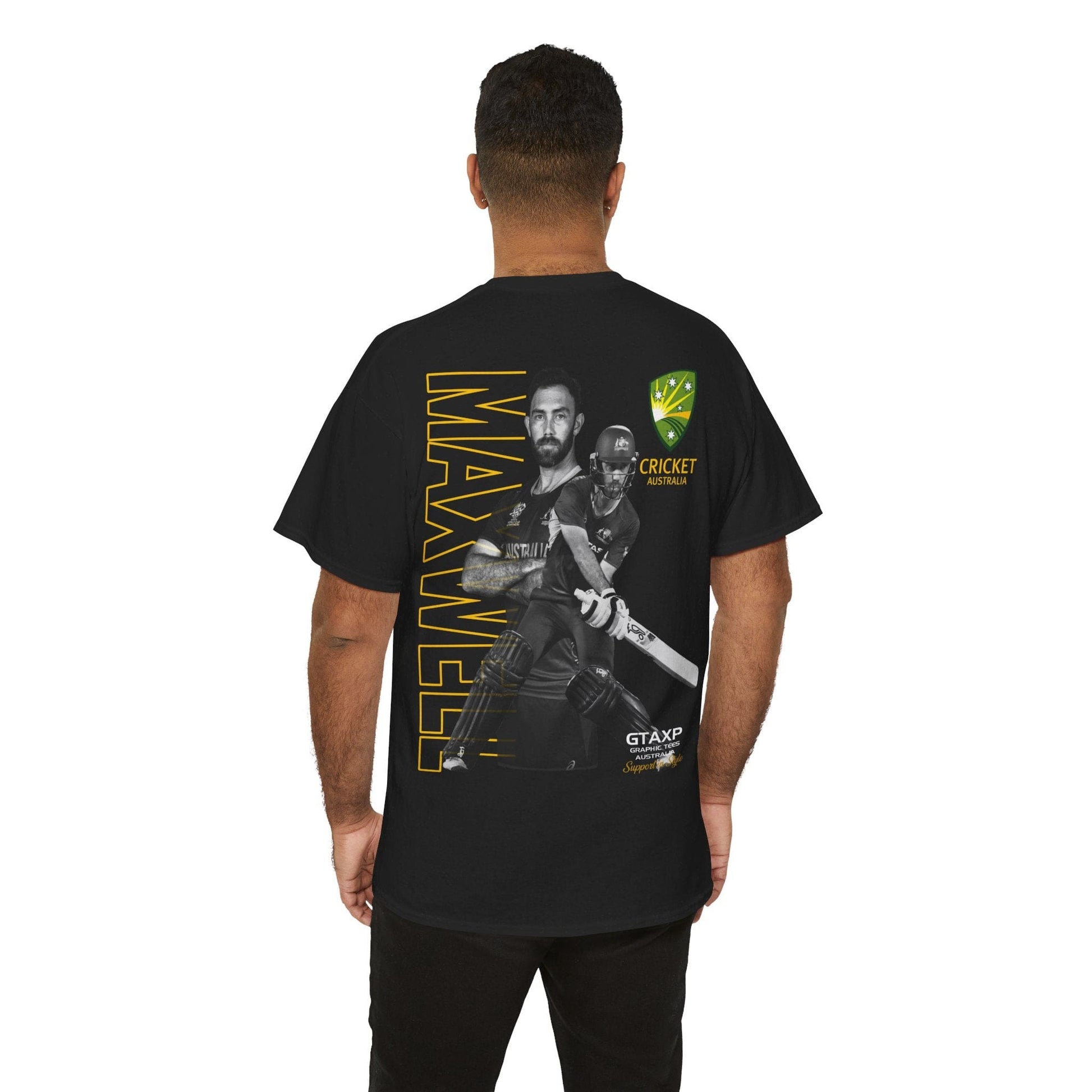 Glenn Maxwell T20 World Cup TShirt Printify Graphic T-Shirt Australia -  Cool Graphic T-Shirts Online - 