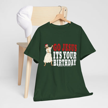 Go Jesus Its Your Birthday Tshirt Printify Graphic T-Shirt Australia -  Cool Graphic T-Shirts Online - 