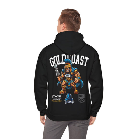 Gold Coast Titans Blade Hoodie Printify Black / S Graphic T-Shirt Australia -  Cool Graphic T-Shirts Online - 