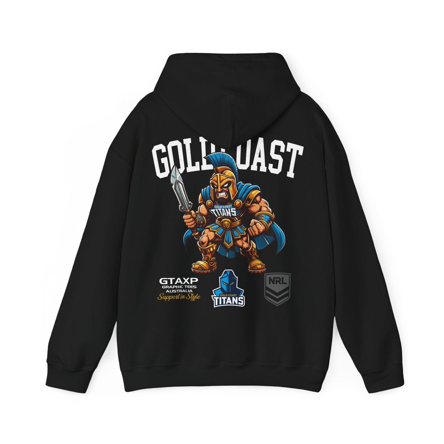 Gold Coast Titans Blade Hoodie Printify Graphic T-Shirt Australia -  Cool Graphic T-Shirts Online - 