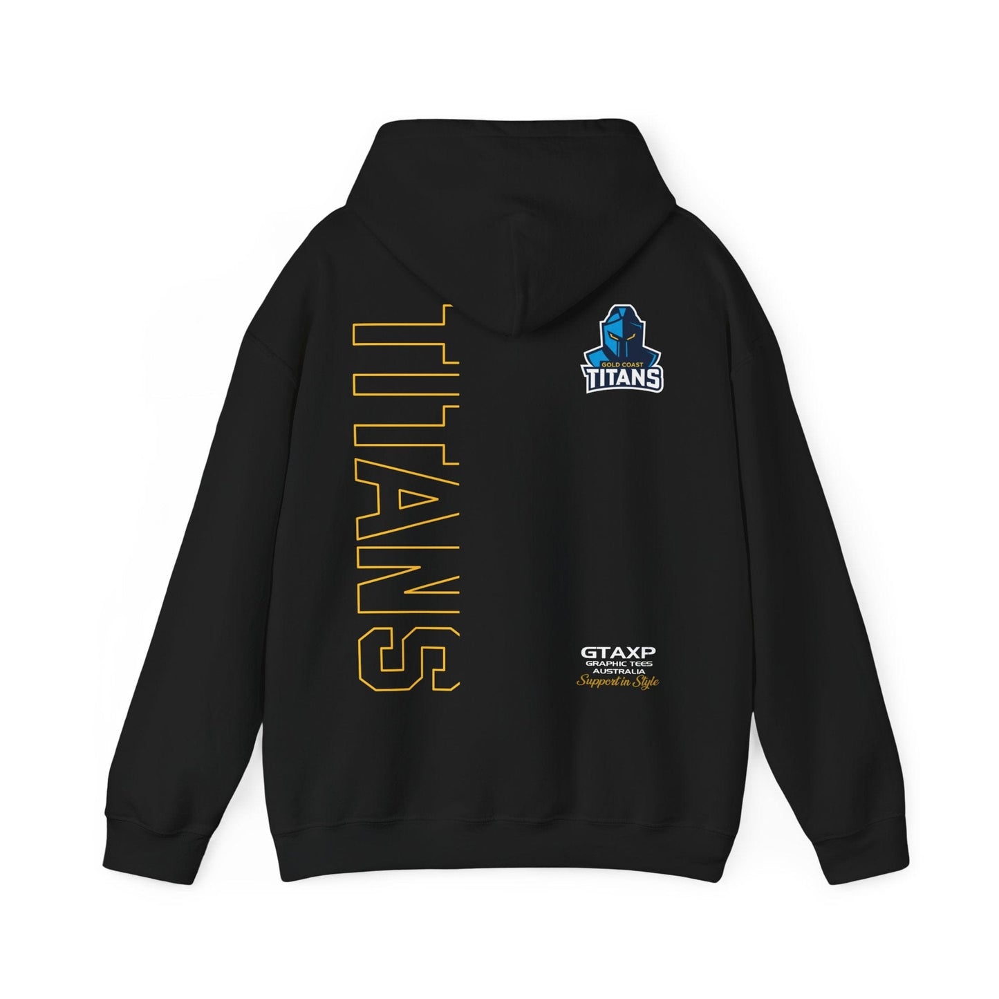 Gold Coast Titans Duo Hoodie Printify Graphic T-Shirt Australia -  Cool Graphic T-Shirts Online - 