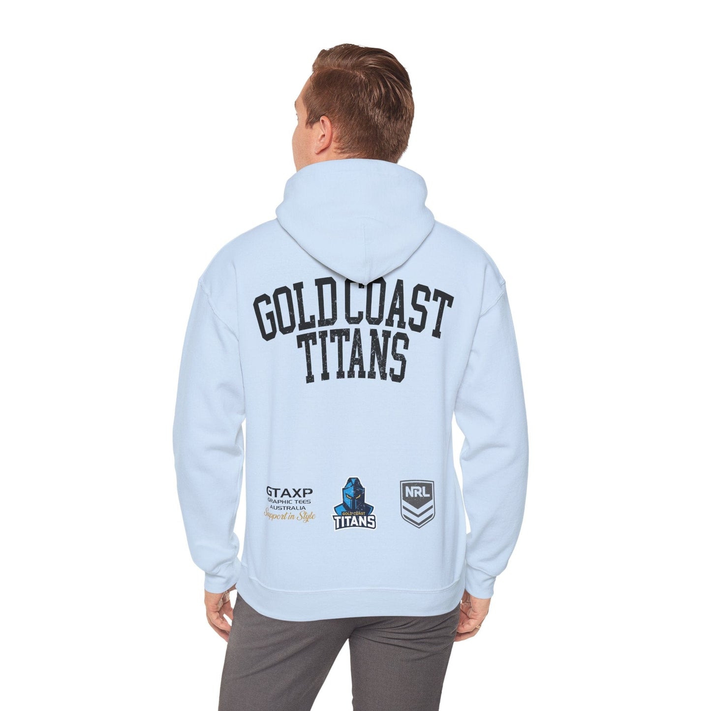 Gold Coast Titans NRL Hoodie Printify Light Blue / S Graphic T-Shirt Australia -  Cool Graphic T-Shirts Online - 