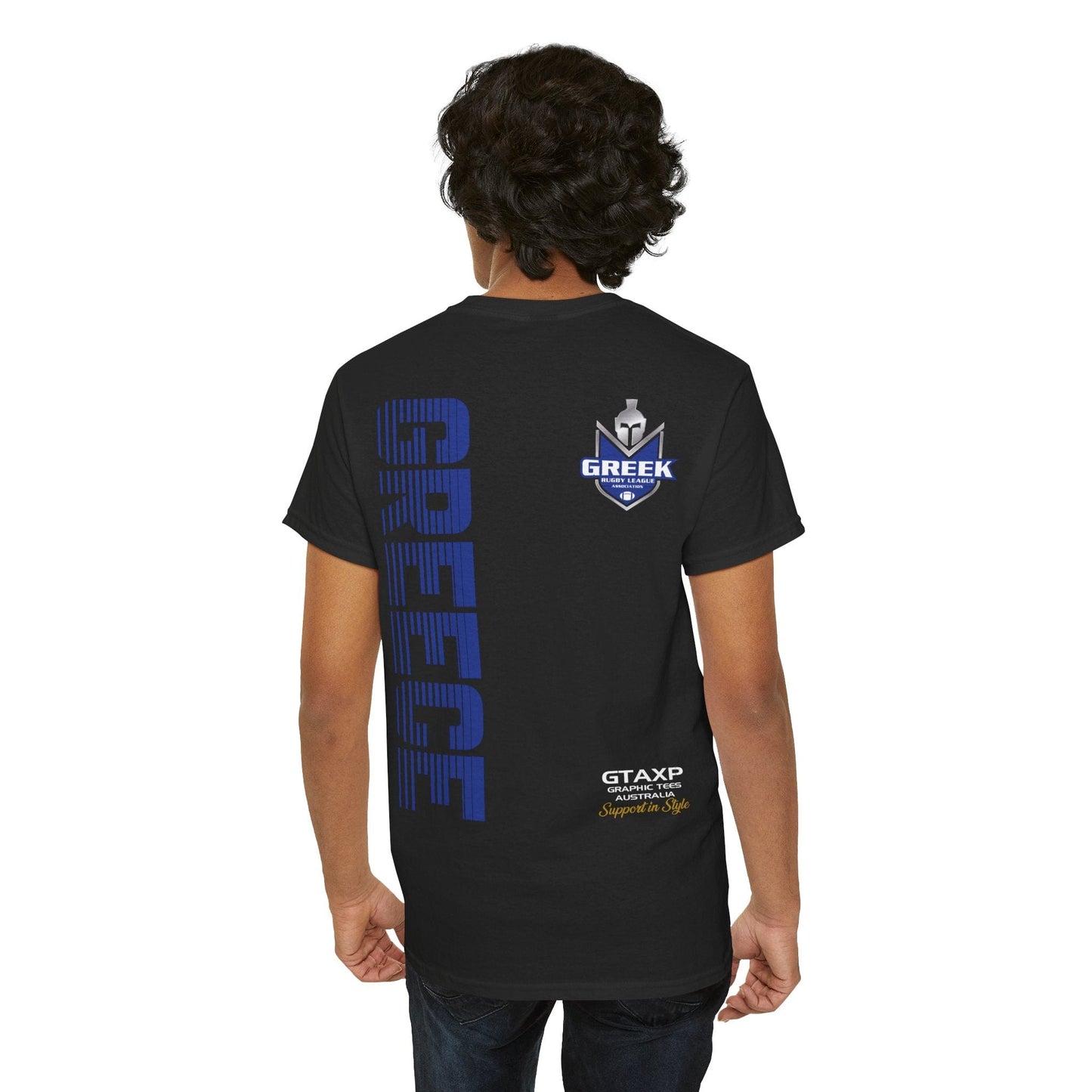 Greece Titans World Cup Graphic Tee Graphic Tees Australia Black / S Graphic T-Shirt Australia -  Cool Graphic T-Shirts Online -  Greece Titans World Cup T-Shirt | Rugby League Supporter T-Shirt