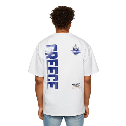 Greece Titans World Cup Oversized Tee Graphic Tees Australia White / S Graphic T-Shirt Australia -  Cool Graphic T-Shirts Online -  Greece Titans World Cup Oversized Tee | Greek Rugby League Merch