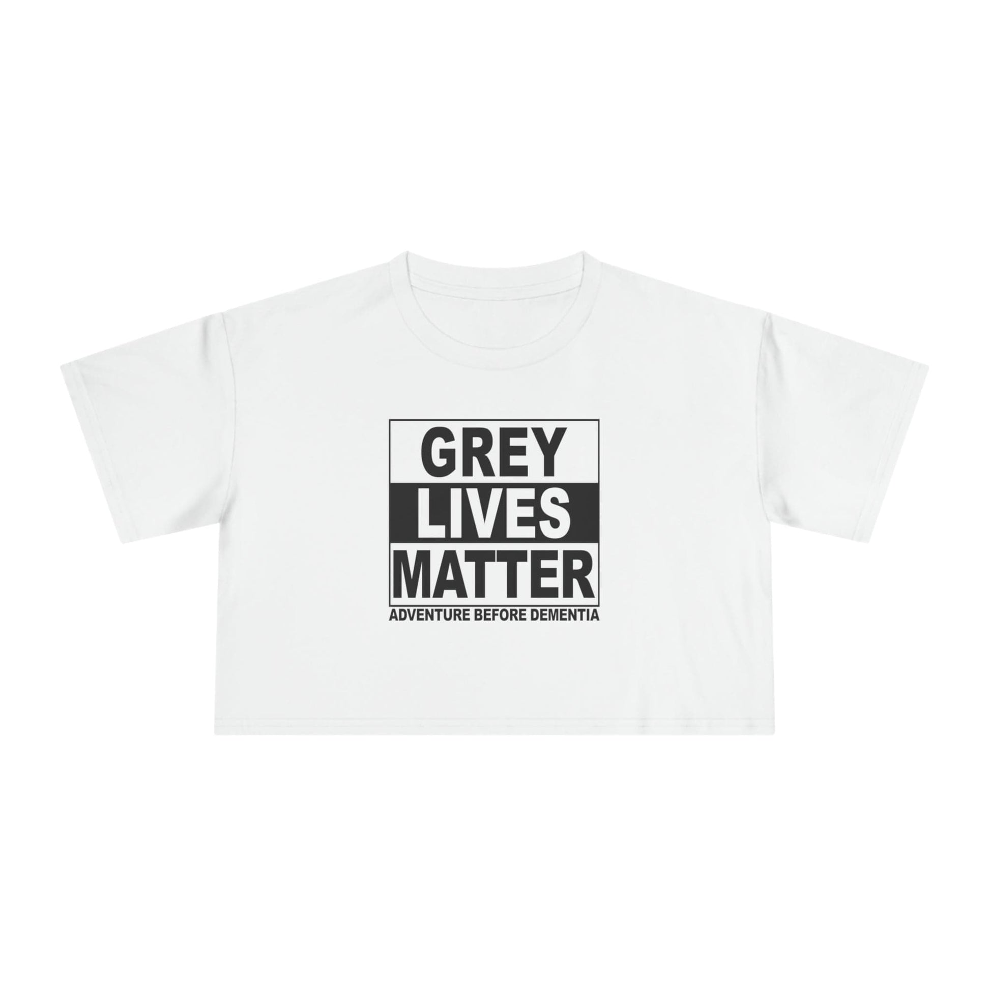 Grey Lives Matter Crop Tee Graphic Tees Australia Graphic T-Shirt Australia -  Cool Graphic T-Shirts Online - 