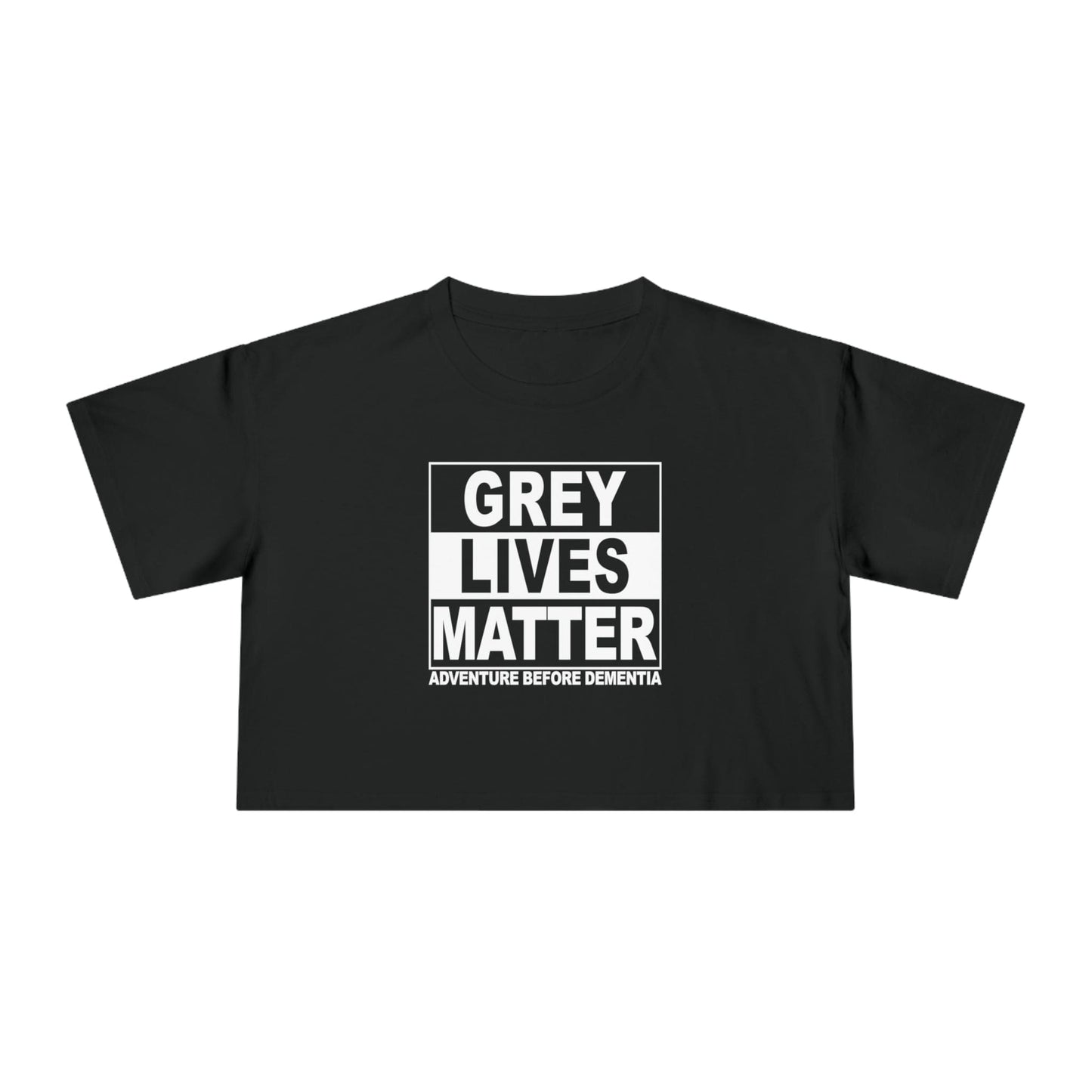 Grey Lives Matter Crop Tee Graphic Tees Australia Graphic T-Shirt Australia -  Cool Graphic T-Shirts Online - 