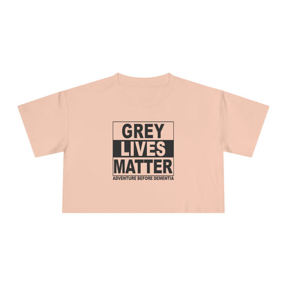 Grey Lives Matter Crop Tee Graphic Tees Australia Graphic T-Shirt Australia -  Cool Graphic T-Shirts Online - 