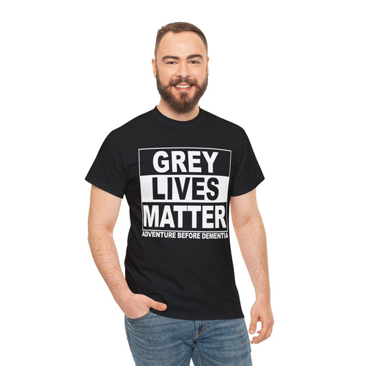 Grey Lives Matter Graphic Tee Graphic Tees Australia Black / S Graphic T-Shirt Australia -  Cool Graphic T-Shirts Online -  Grey Lives Matter T-Shirt | Funny Grey Nomad T-Shirts Australia