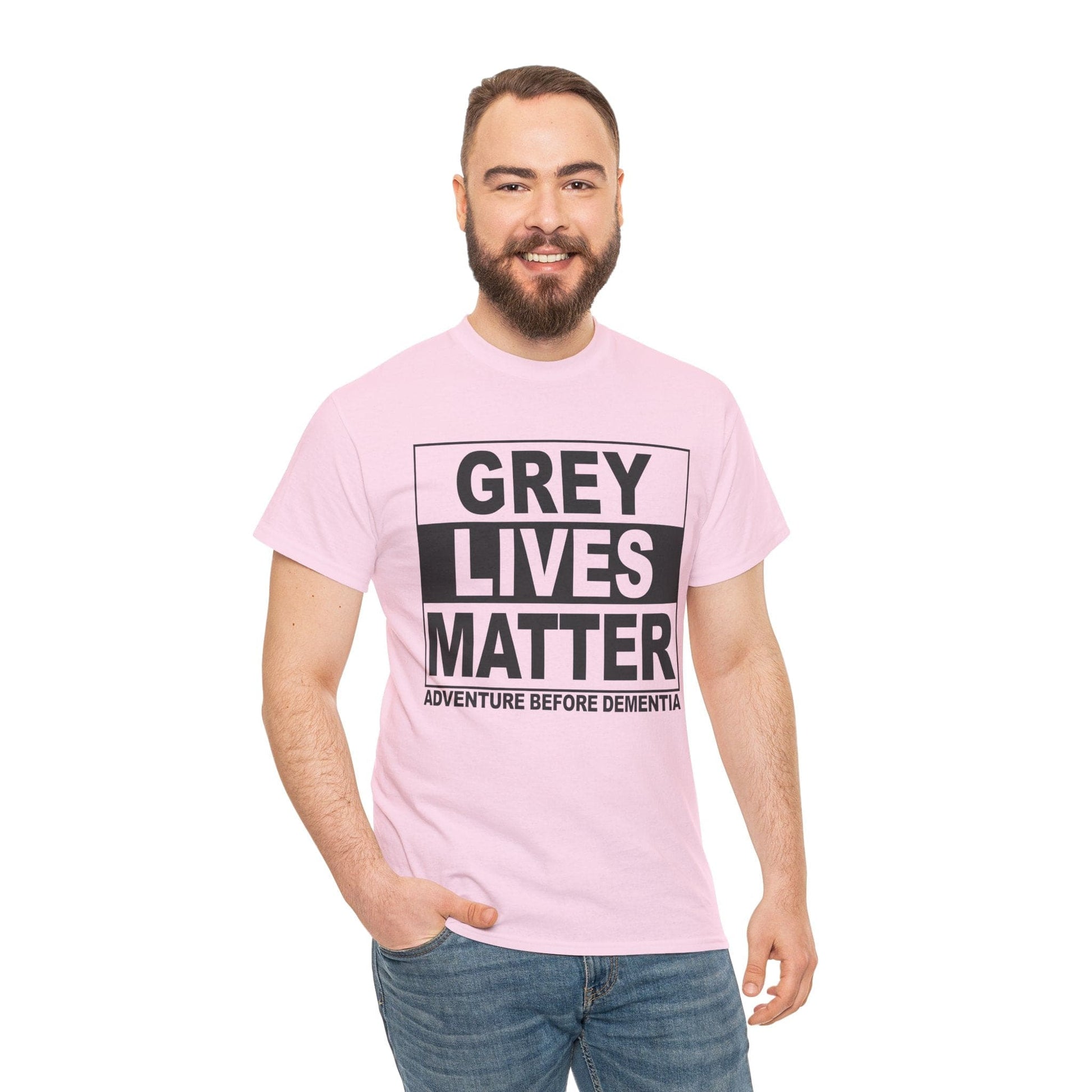 Grey Lives Matter Graphic Tee Graphic Tees Australia Light Pink / S Graphic T-Shirt Australia -  Cool Graphic T-Shirts Online -  Grey Lives Matter T-Shirt | Funny Grey Nomad T-Shirts Australia