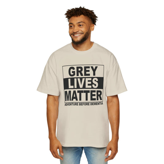 Grey Lives Matter Oversized Tee Graphic Tees Australia Ecru / S Graphic T-Shirt Australia -  Cool Graphic T-Shirts Online -  Grey Lives Matter Oversized Tee | Grey Nomads Graphic T-Shirts Au