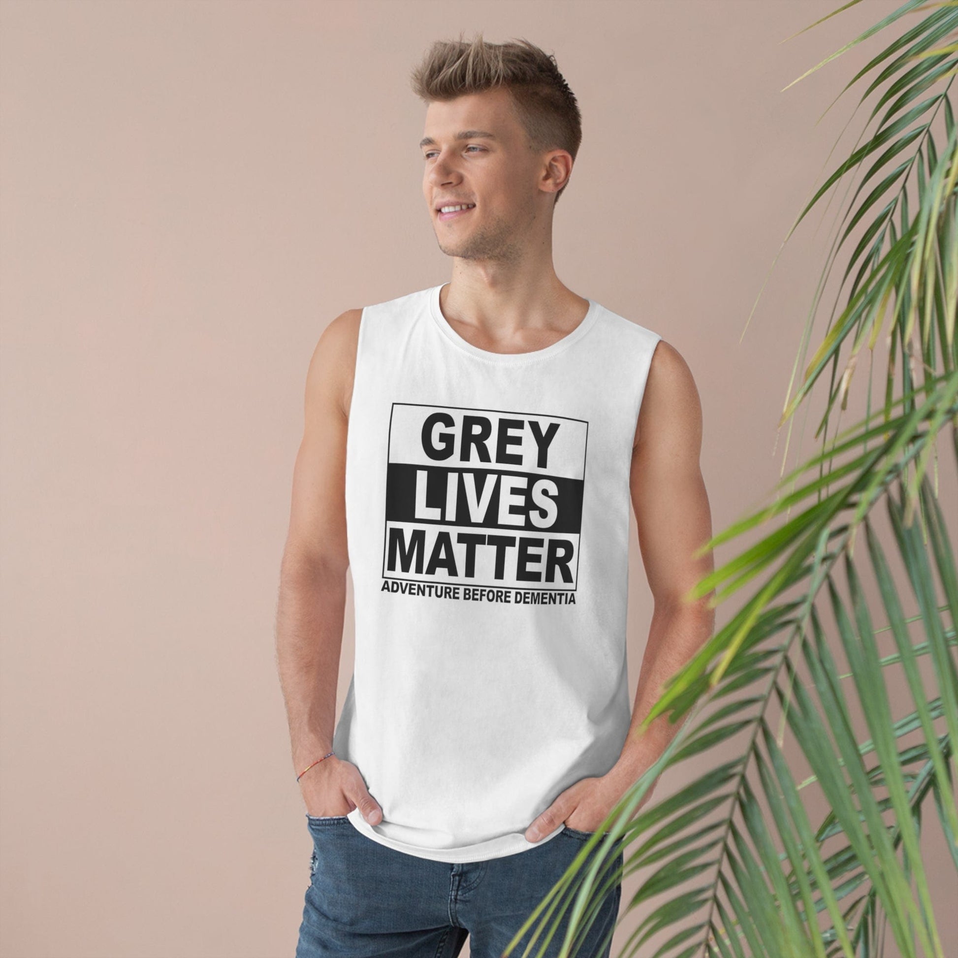 Grey Lives Matter Tank Top Graphic Tees Australia White / XS Graphic T-Shirt Australia -  Cool Graphic T-Shirts Online -  Grey Lives Matter Tank Top | Grey Nomads Clothing